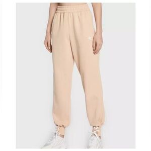 NWOT adidas Originals Women's Always Original Laced Cuff Pants Beige